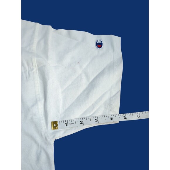 Champion Mens Medium 38-40  Royal White Script Logo Classic Jersey  T-Shirt  NWT - Picture 5 of 8